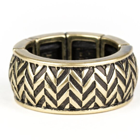 Other - Survival Skills - Men's Stretchy Band Brass Ring